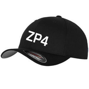 ZP4 Black Embroidered Logo Baseball Cap
