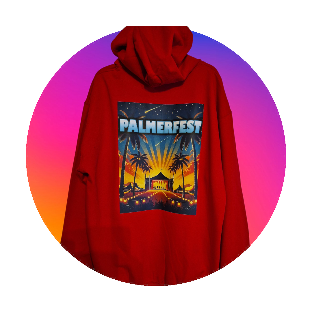 Kids PalmerFest Front & Rear Print Logo Hoodie - Various Colours Available - Image 3