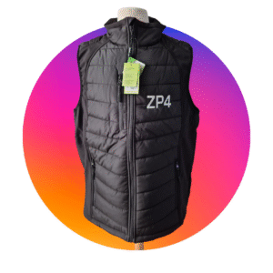 ZP4 Embroidered Logo Black Padded Gilet